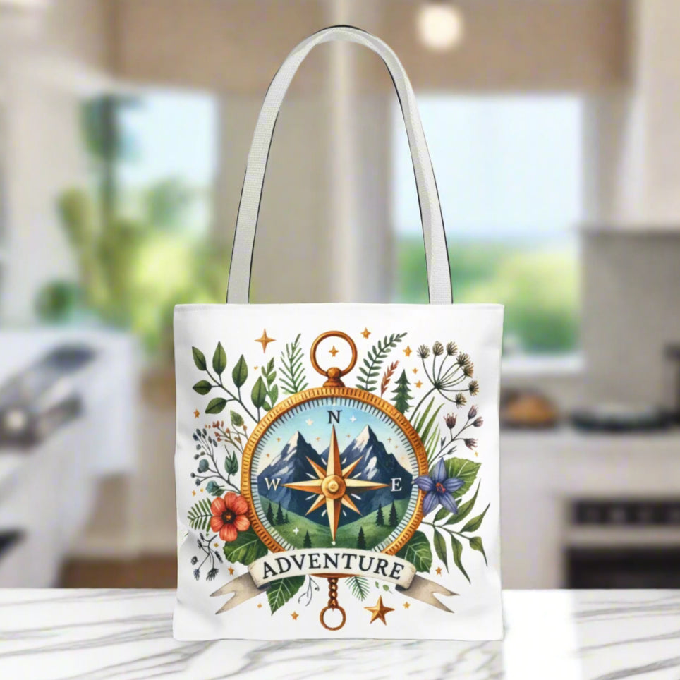 Adventure Compass Tote Bag