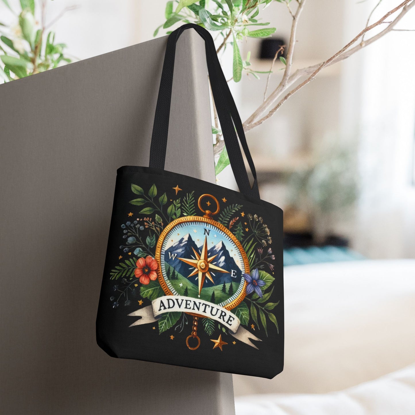 Adventure Compass Tote Bag
