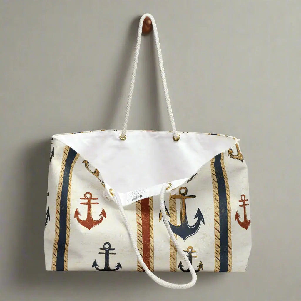 Nautical Anchor Weekender Bag Weekender Bag Everythings Beachy
