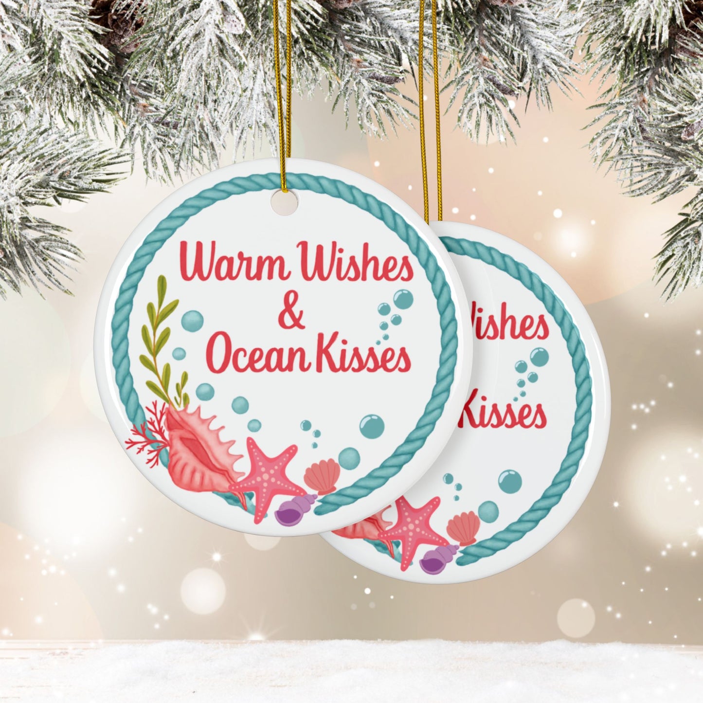 Warm Wishes Ocean Kisses Ornament Set