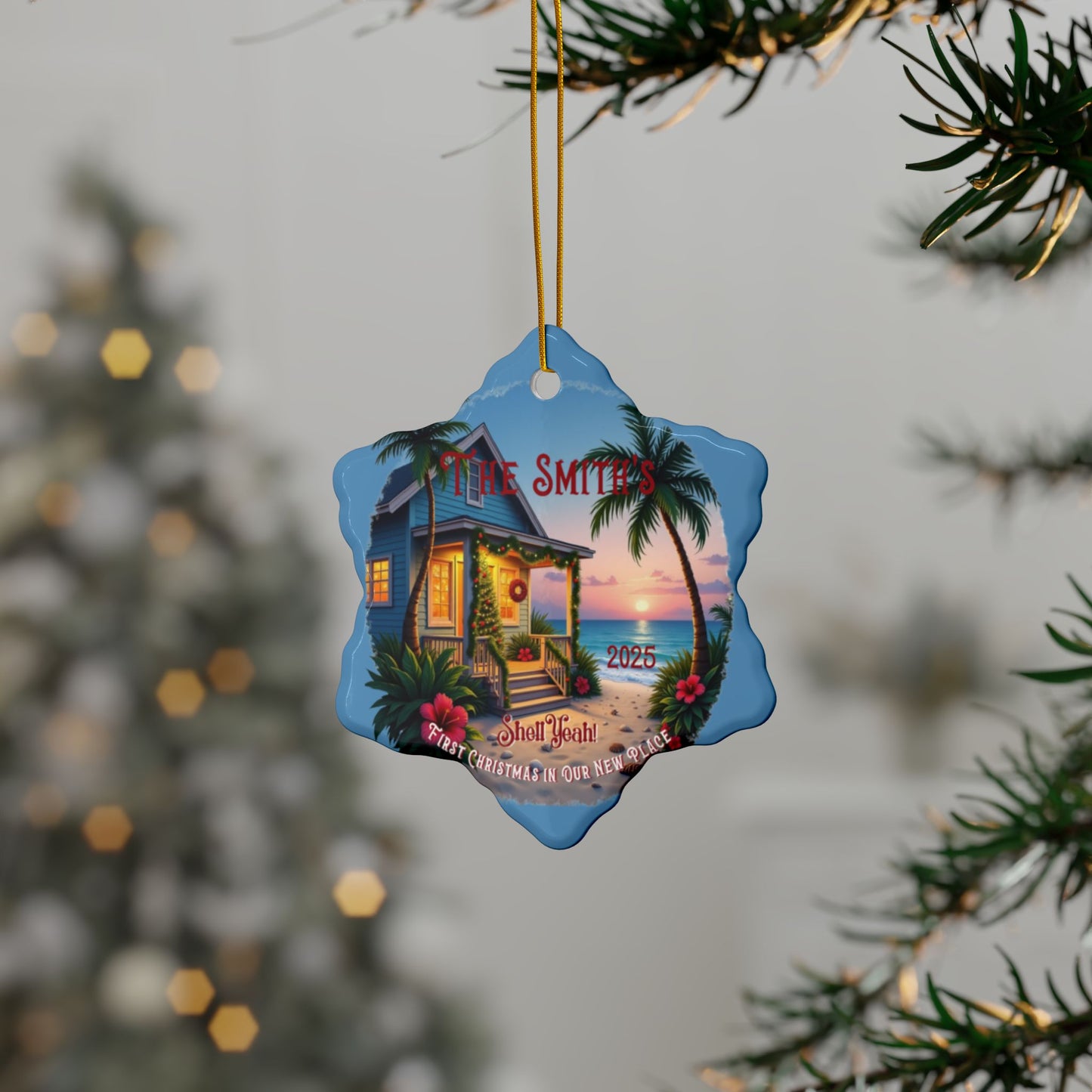 Shell Yeah! 1st Christmas New Home Ornament | Personalized