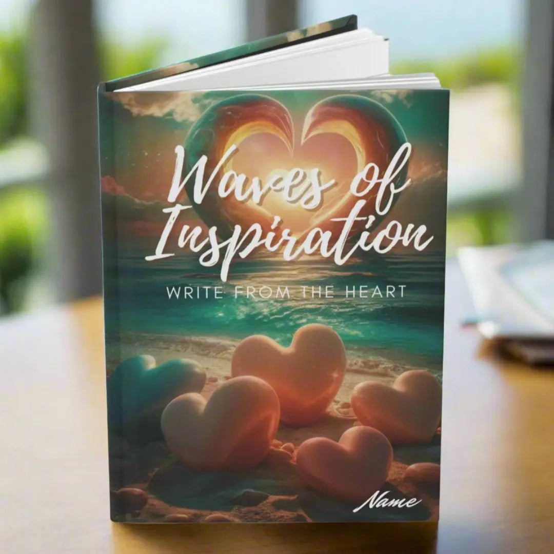 Waves of Inspiration Hardcover Journal | Personalized Journals & Notebooks Personalized Everythings Beachy