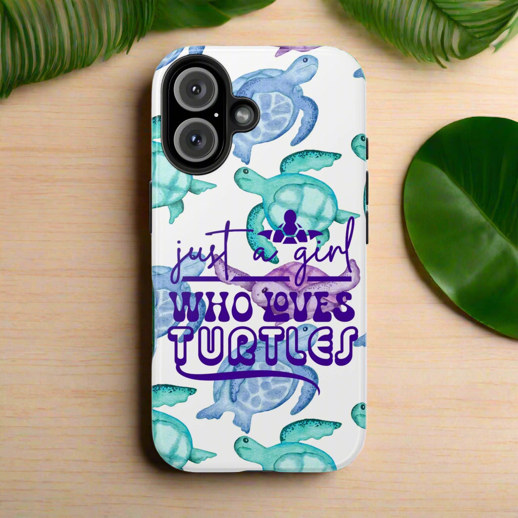 Just a Girl Who Loves Turtles Phone Case Phone Case iPhone-16-Plus Everythings Beachy