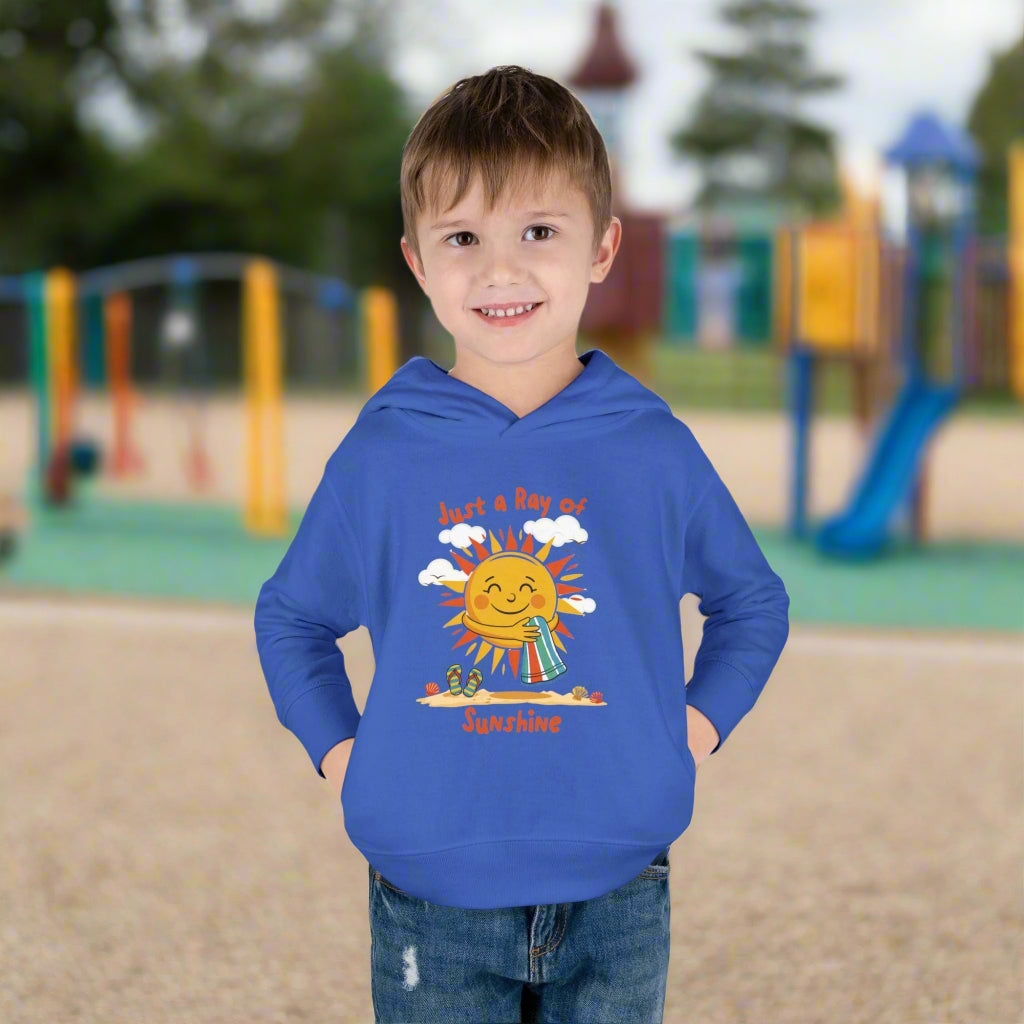 'Lil Ray of Sunshine Sunshine Toddler Fleece Hoodie - Cute Kids Pullover for Spring and Summer Kids clothes Vintage-Royal-5-6T Everythings Beachy