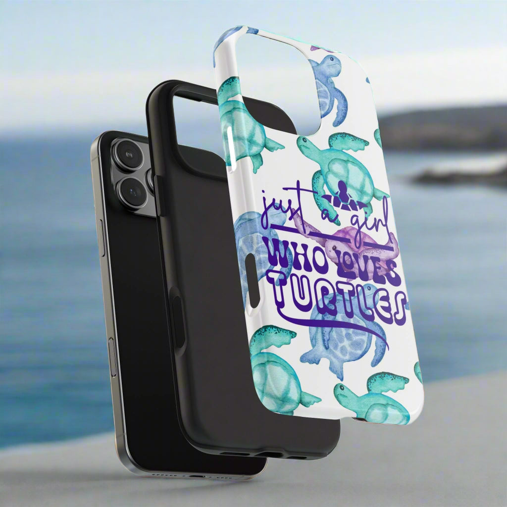Just a Girl Who Loves Turtles Phone Case Phone Case Everythings Beachy