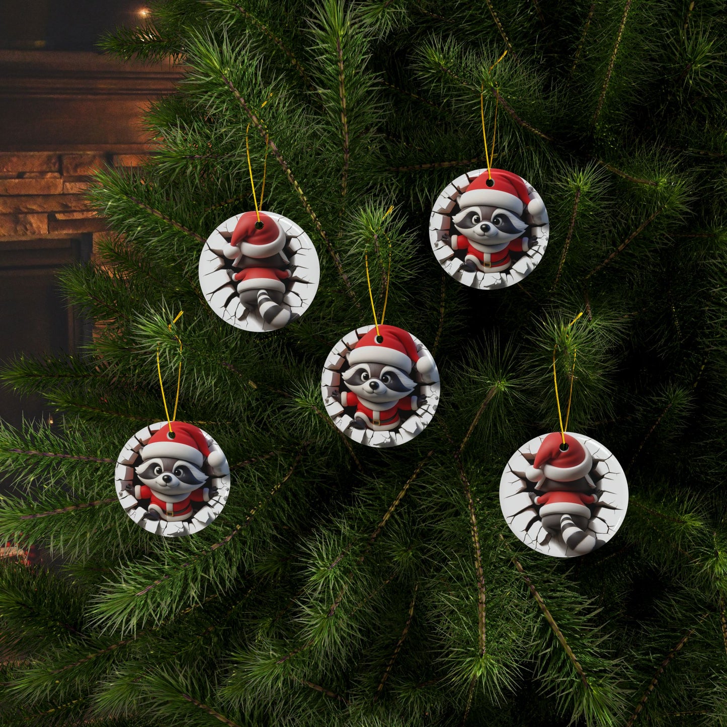 Raccoon Breakout Ornament