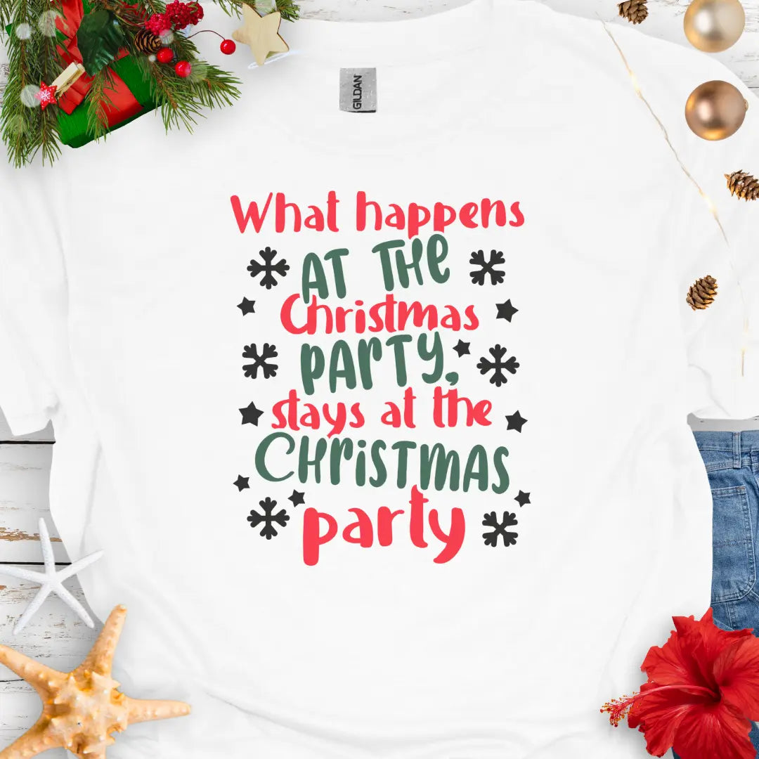Christmas Party T-Shirt T-Shirt White-5XL Everythings Beachy