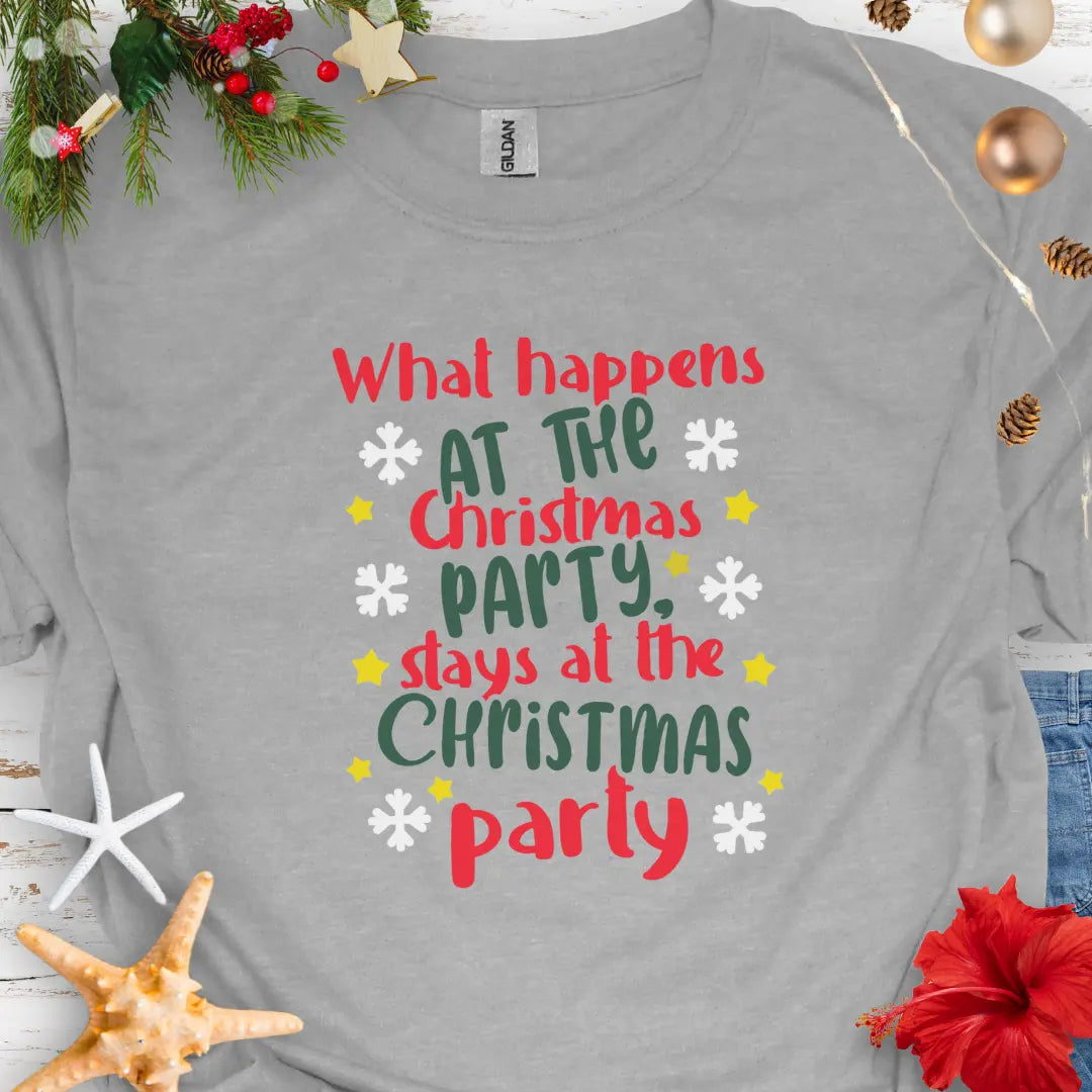 Christmas Party T-Shirt T-Shirt Sport-Grey-5XL Everythings Beachy
