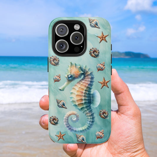 Ocean Whimsy Seahorse Phone Case
