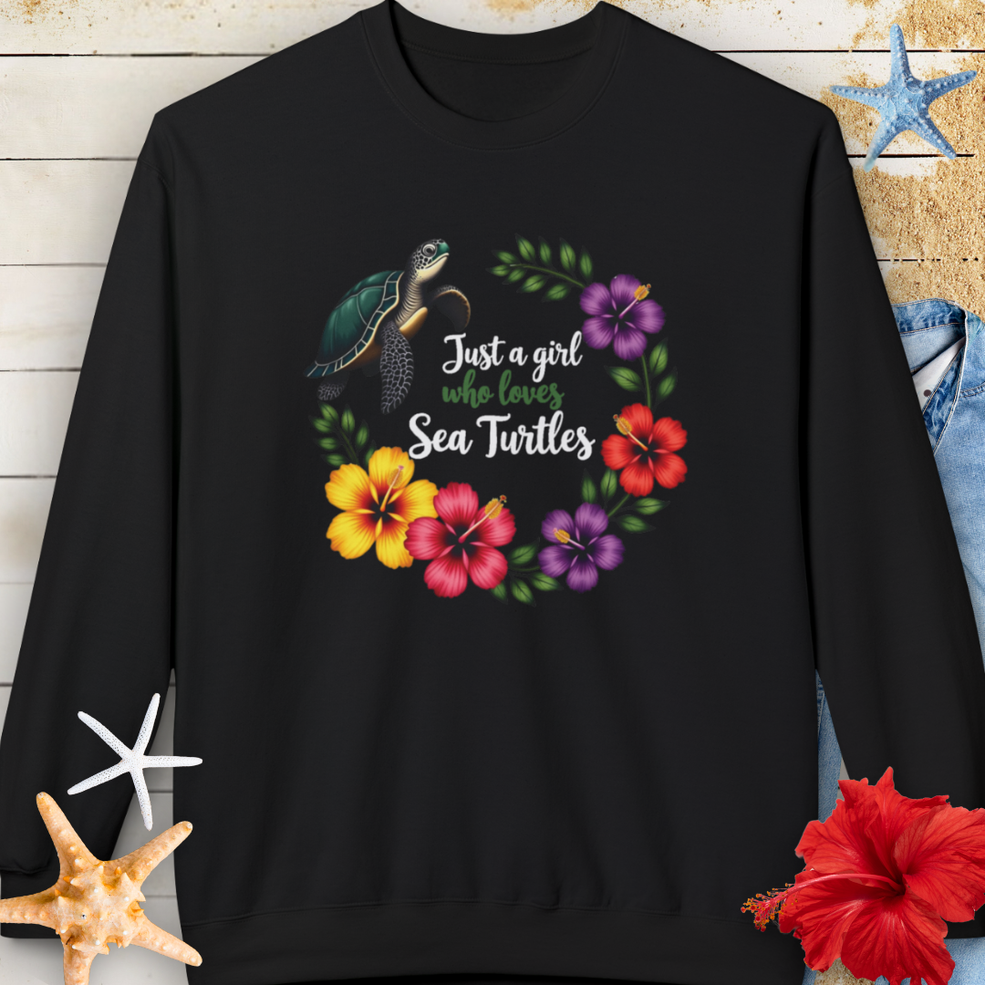 Sea Turtle Girl Sweatshirt