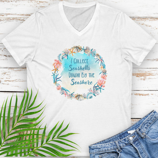 Collect Seashells Women's V-Neck T-shirt