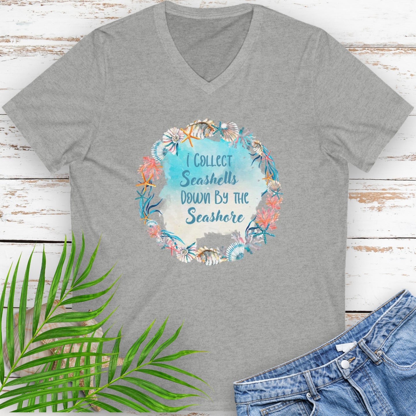 Collect Seashells Women's V-Neck T-shirt