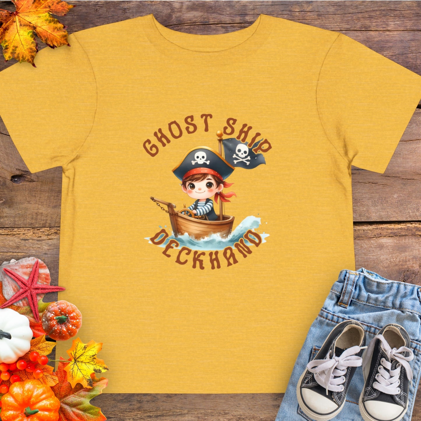 Ghost Ship Deckhand Halloween Toddler T-Shirt