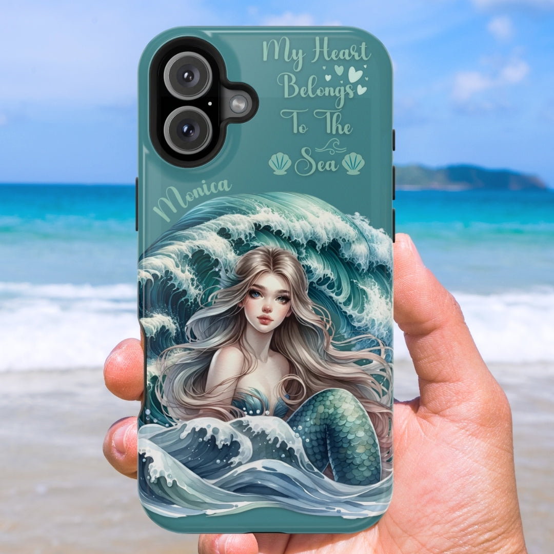 Mermaid Wave Phone Case | Optional Personalization