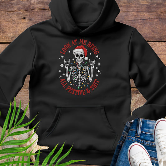 Festive Skeleton Christmas Hoodie