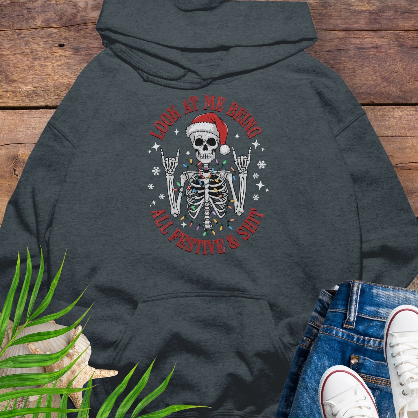 Festive Skeleton Christmas Hoodie