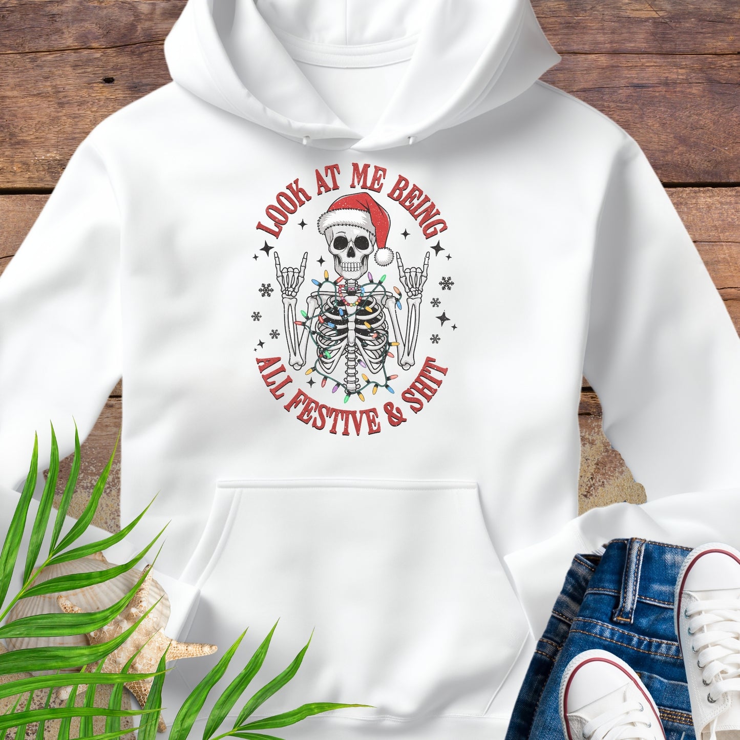 Festive Skeleton Christmas Hoodie