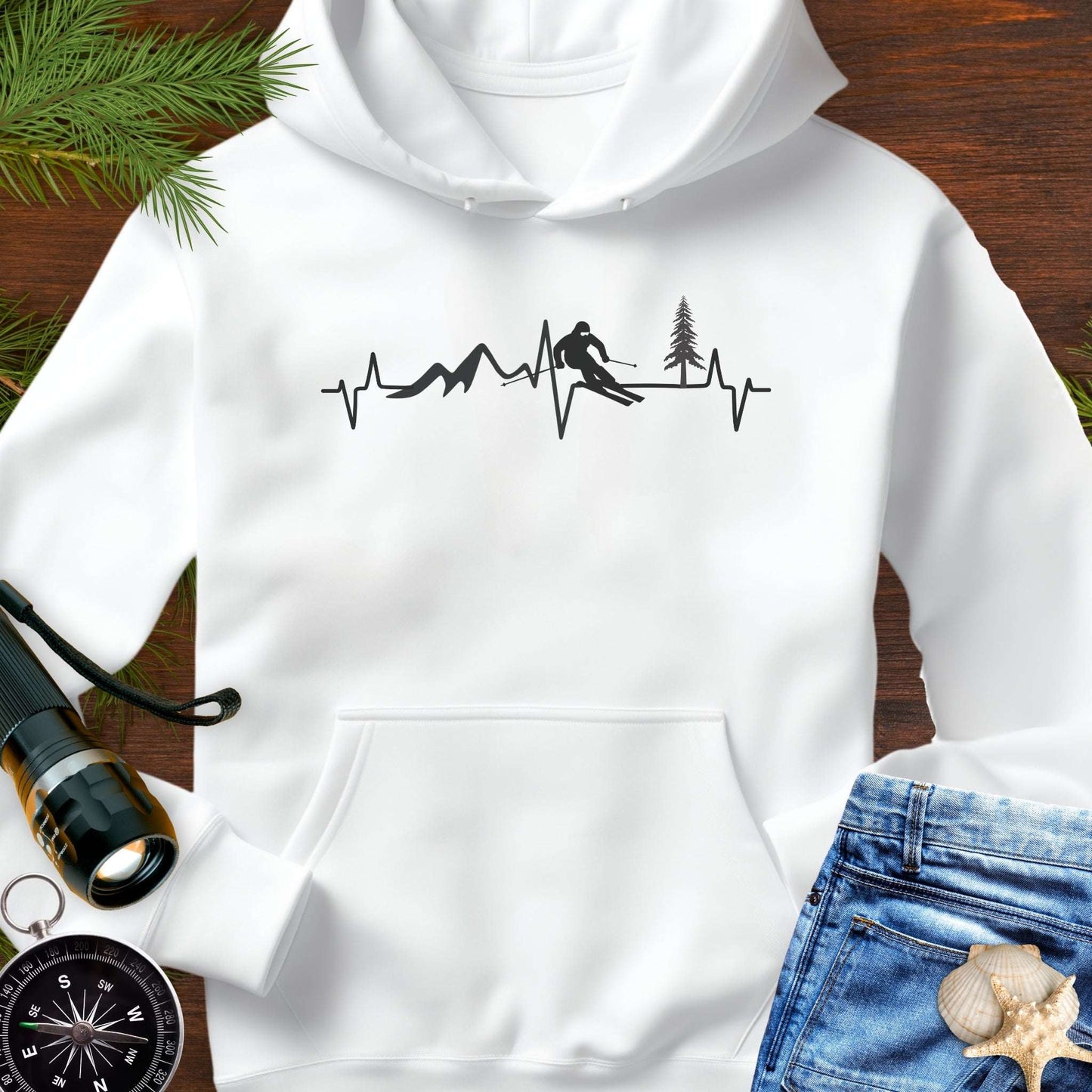 Ski Heartbeat Hoodie