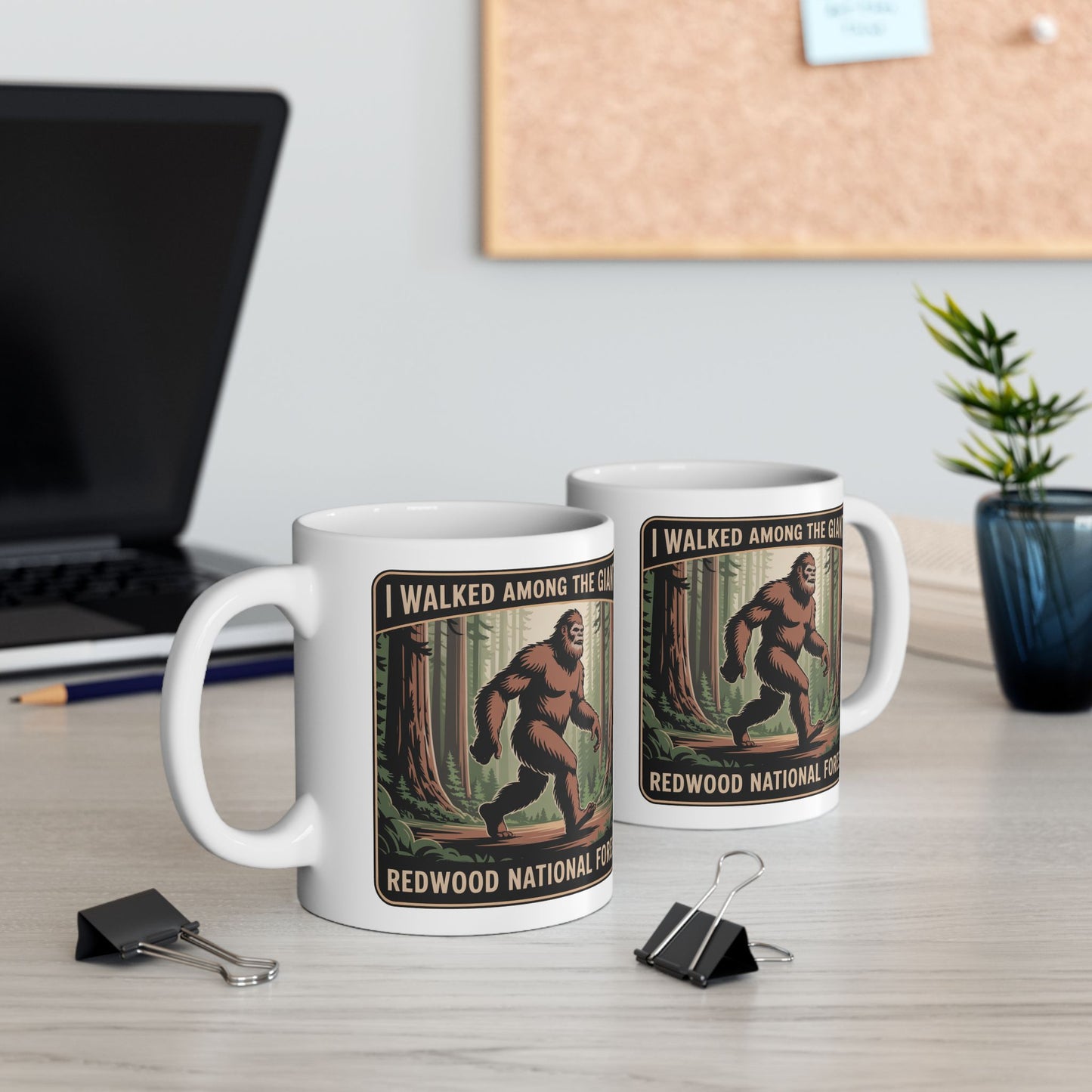 "I Walked Among Giants" Redwood National Park Sasquatch Mug