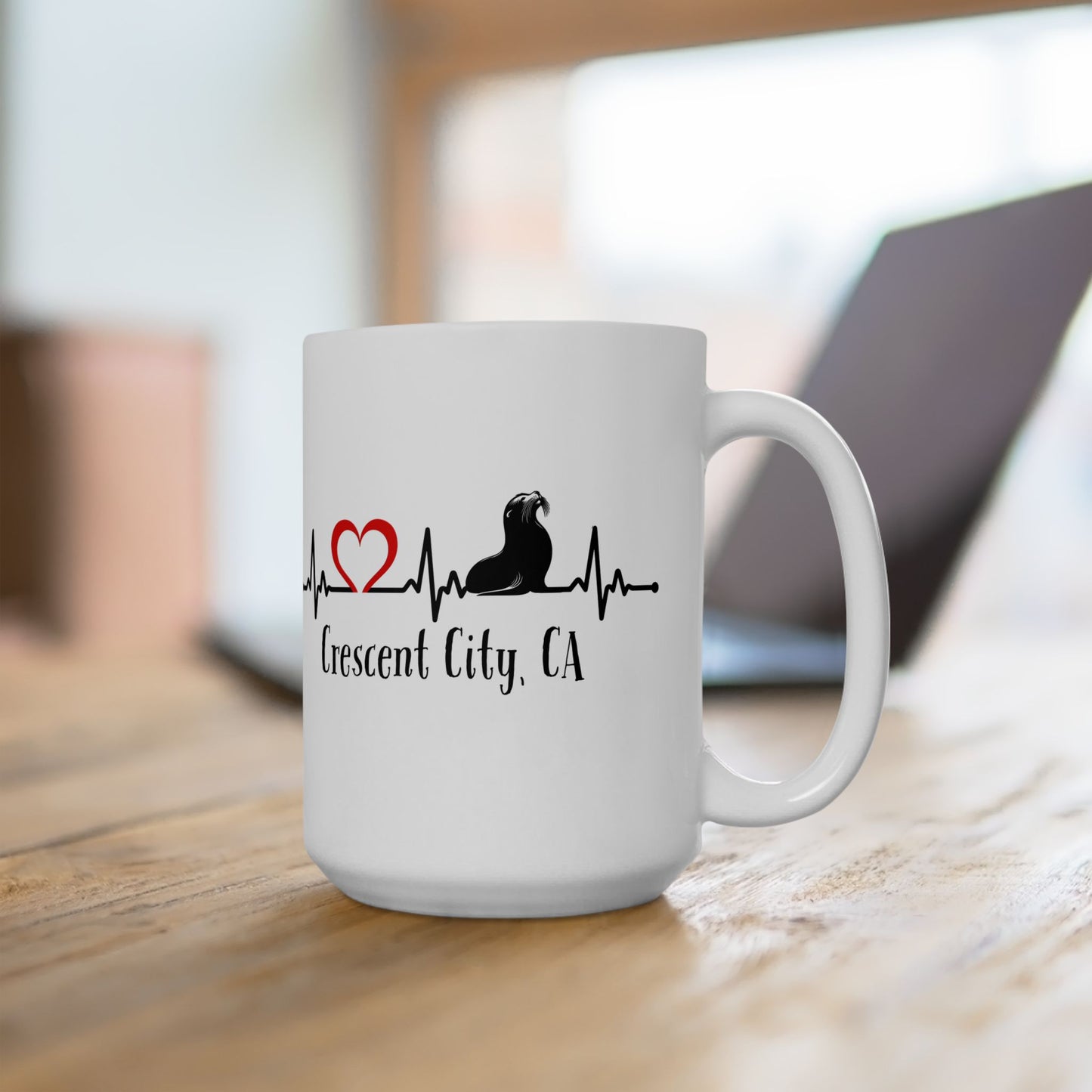 Sea Lion Love Crescent City Heartbeat Mug