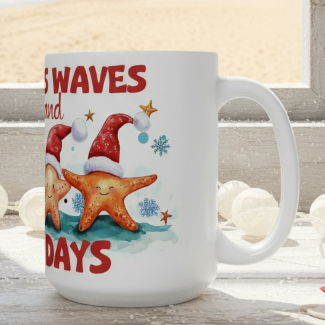 Sandy Days Christmas Mug Mug Everythings Beachy