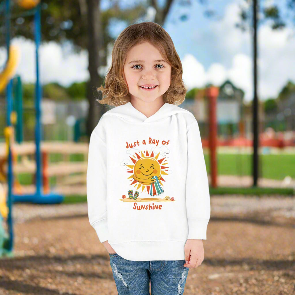 'Lil Ray of Sunshine Sunshine Toddler Fleece Hoodie - Cute Kids Pullover for Spring and Summer Kids clothes White-5-6T Everythings Beachy