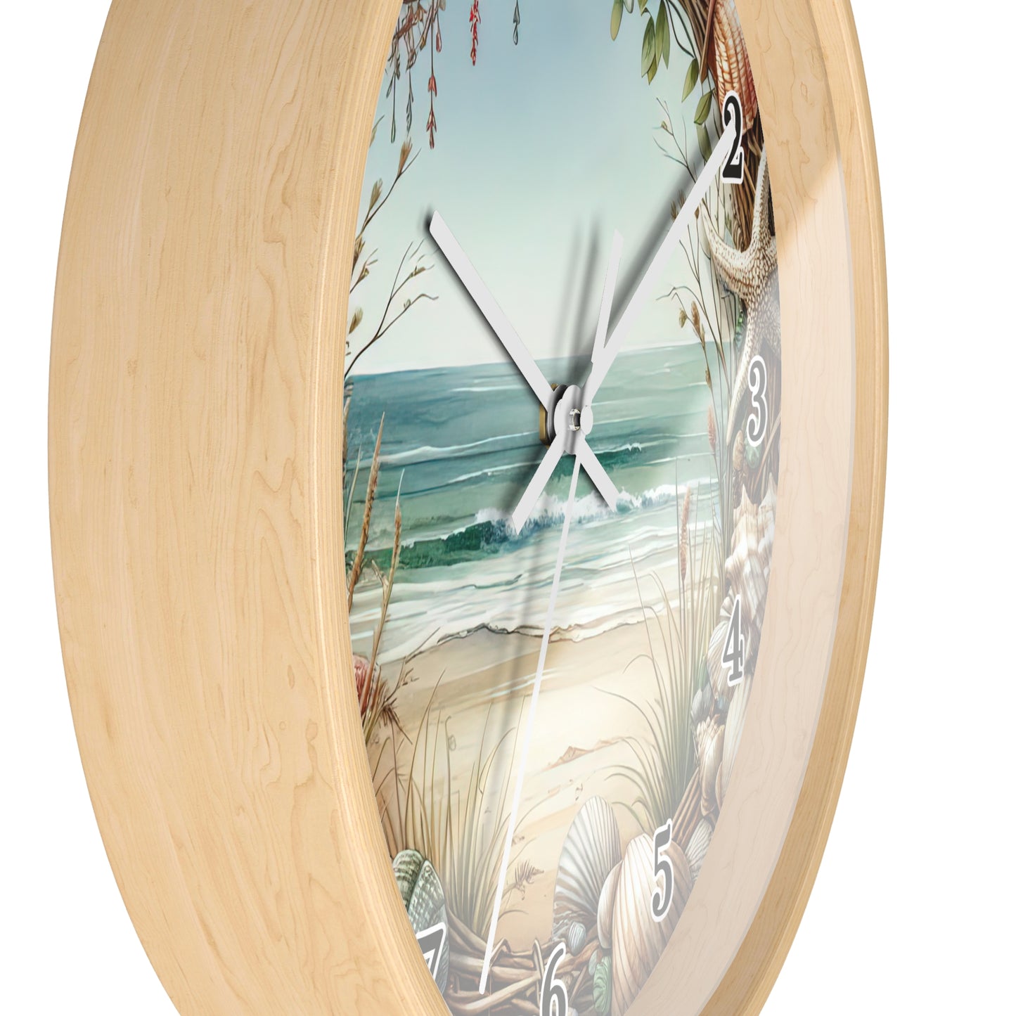 Beach Seashell Wall Clock