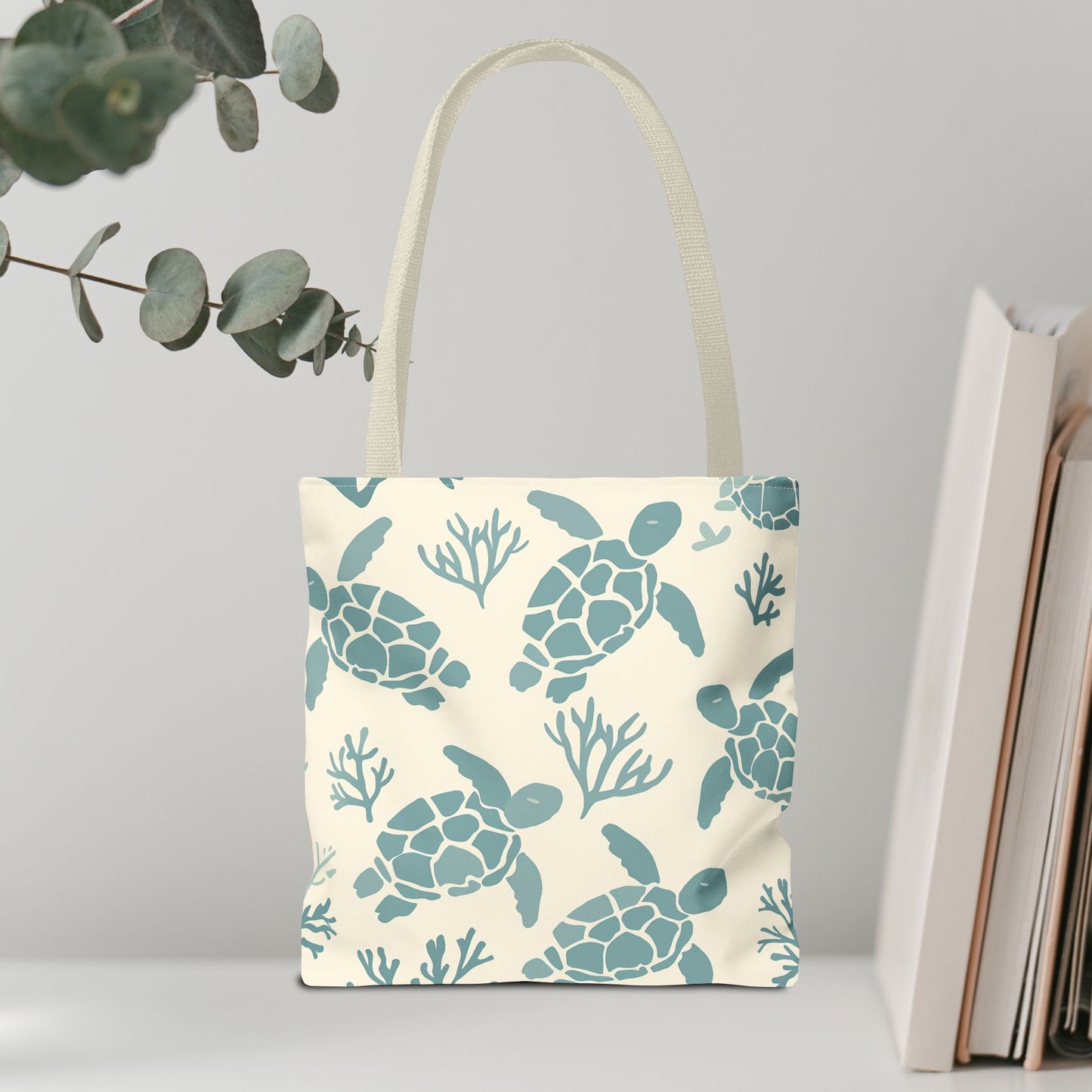 Coastal Calm Sea Turtle Tote Bag