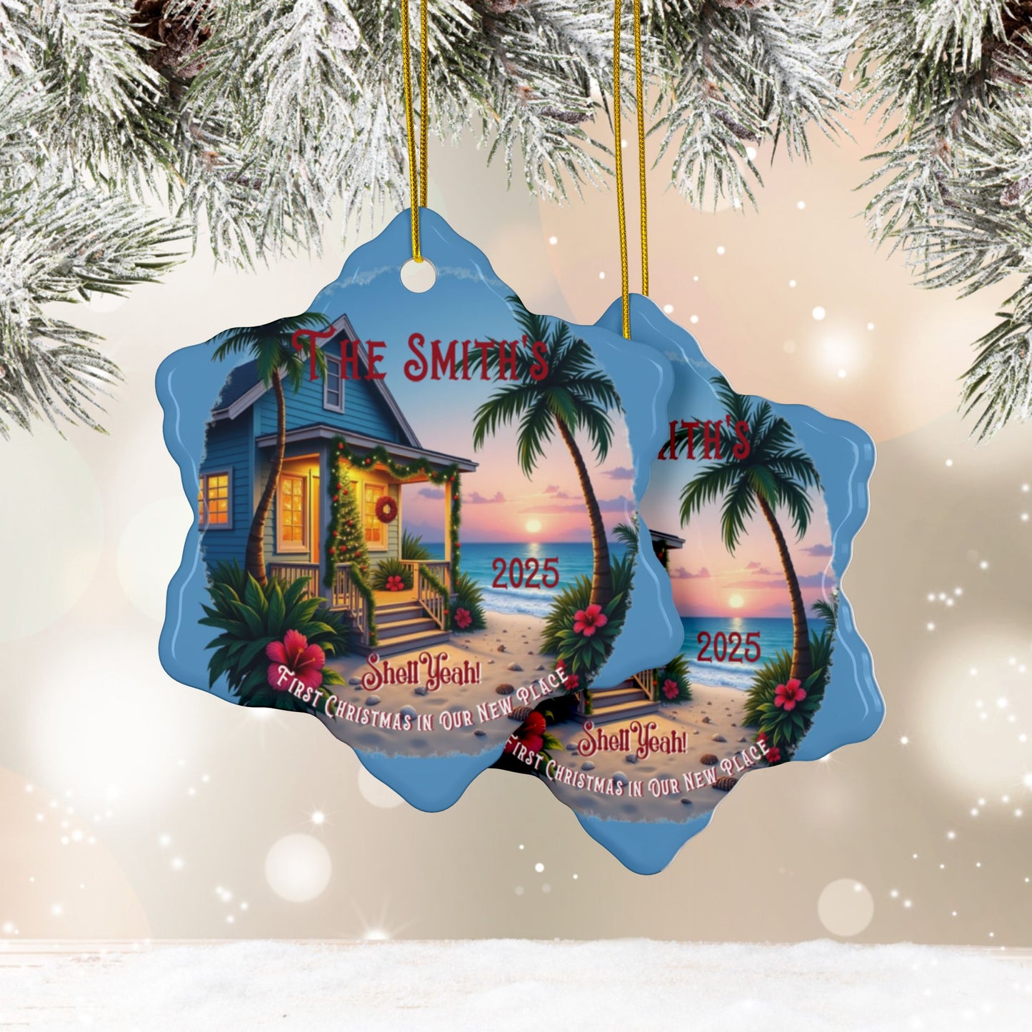 Shell Yeah! 1st Christmas New Home Ornament | Personalized