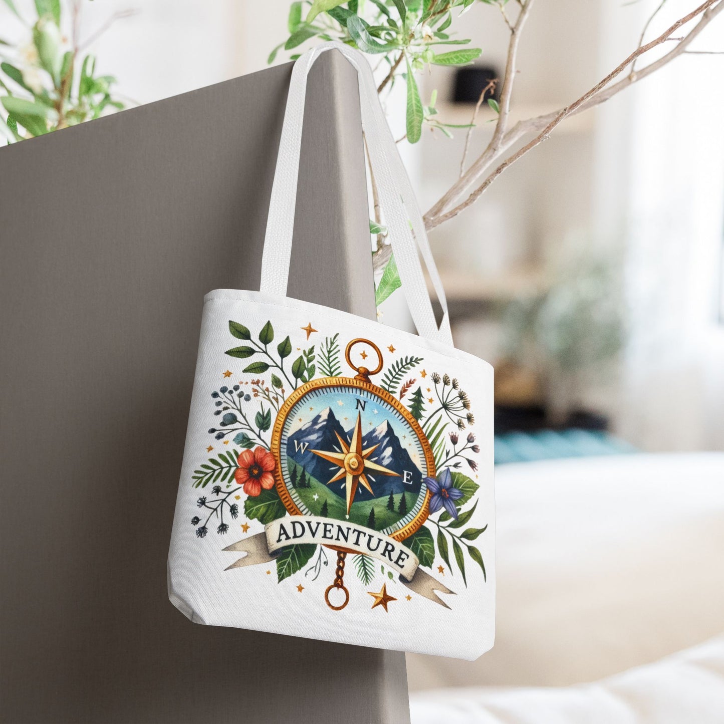 Adventure Compass Tote Bag