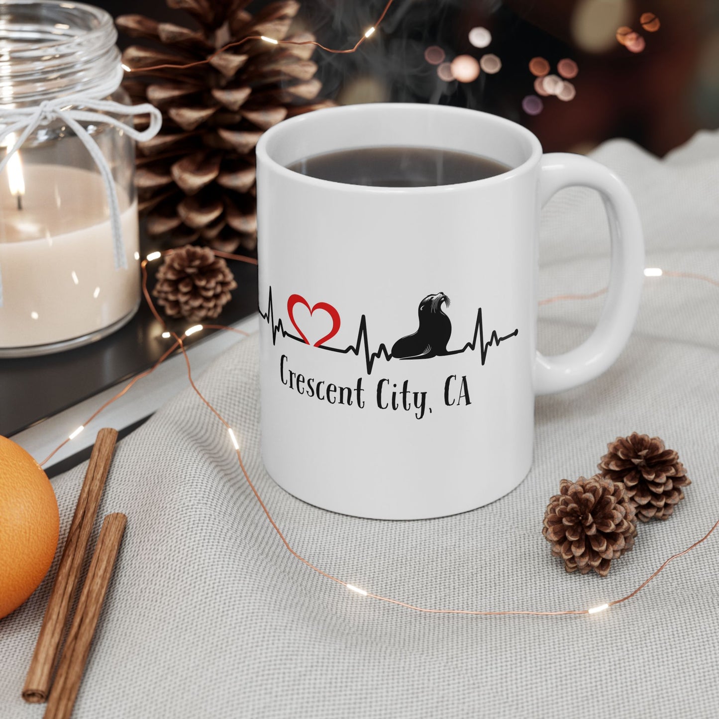 Sea Lion Love Crescent City Heartbeat Mug