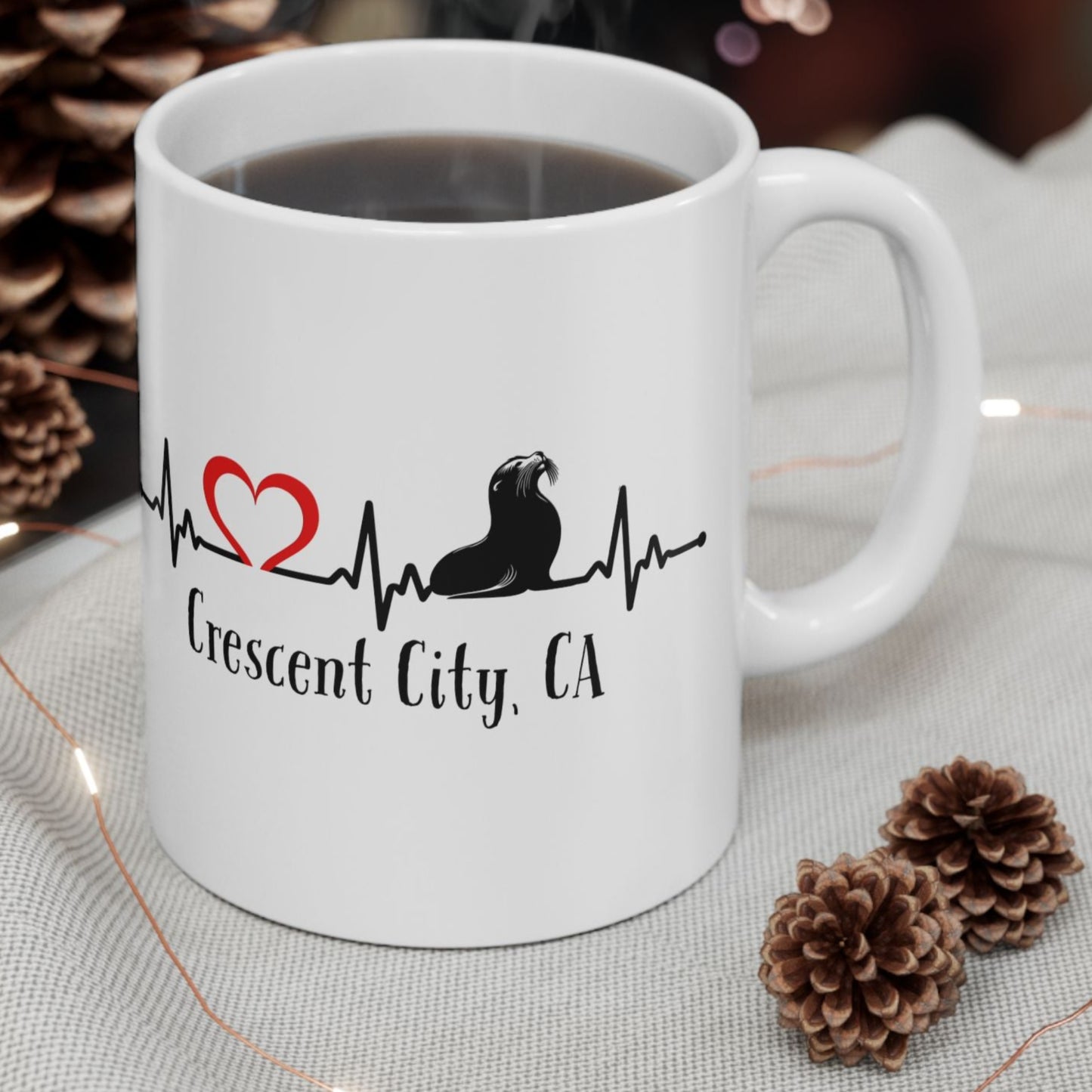Sea Lion Love Crescent City Heartbeat Mug