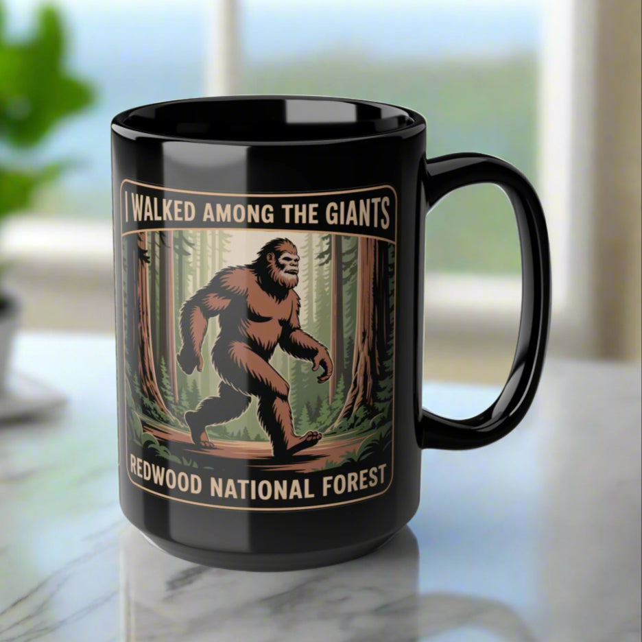 "I Walked Among Giants" Redwood National Park Sasquatch Mug