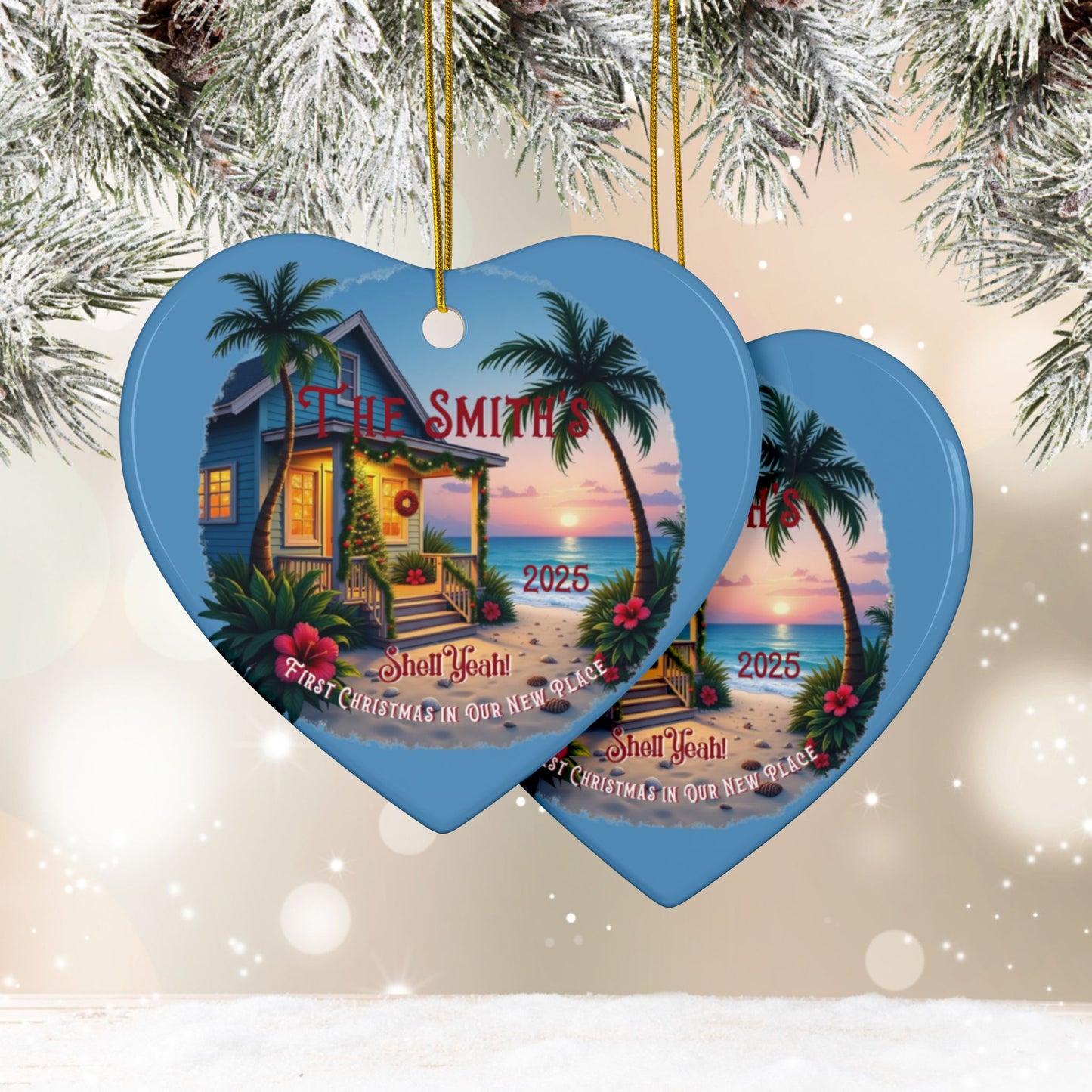 Shell Yeah! 1st Christmas New Home Ornament | Personalized
