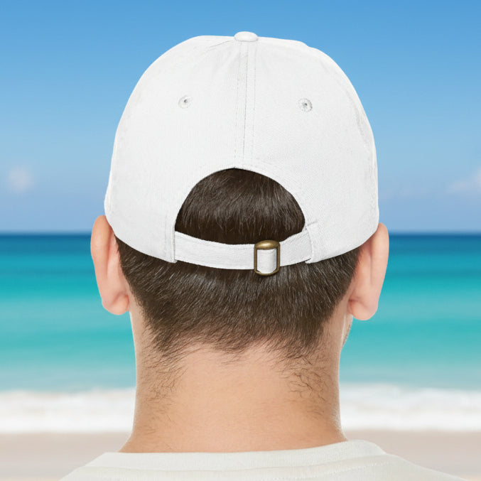 curve billed hat with metal buckle