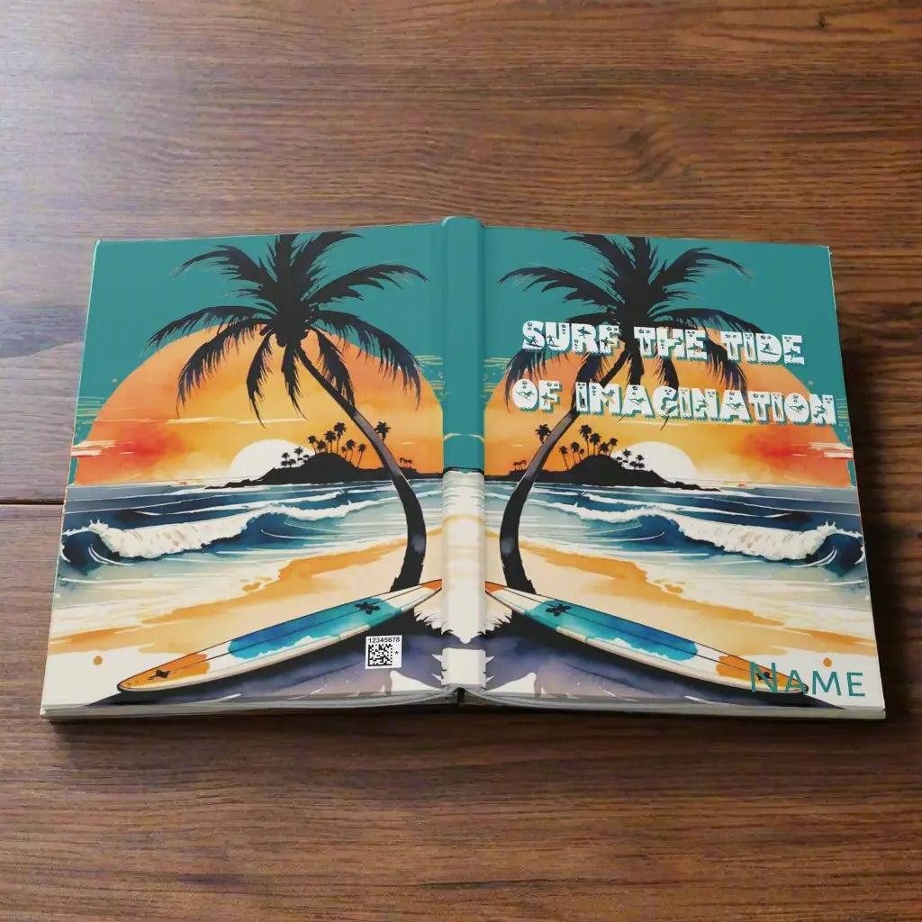 Surf the Tide Hardcover Journal | Personalized Journals & Notebooks Personalized Everythings Beachy