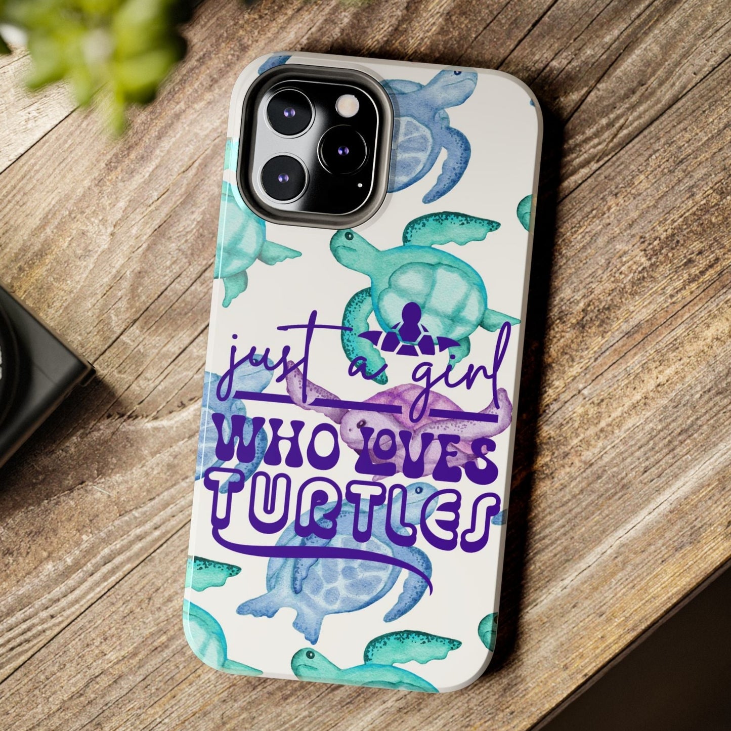 Just a Girl Who Loves Turtles Phone Case Phone Case iPhone-12-Pro-Max Everythings Beachy