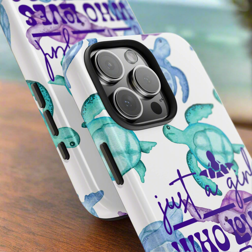 Just a Girl Who Loves Turtles Phone Case Phone Case Everythings Beachy