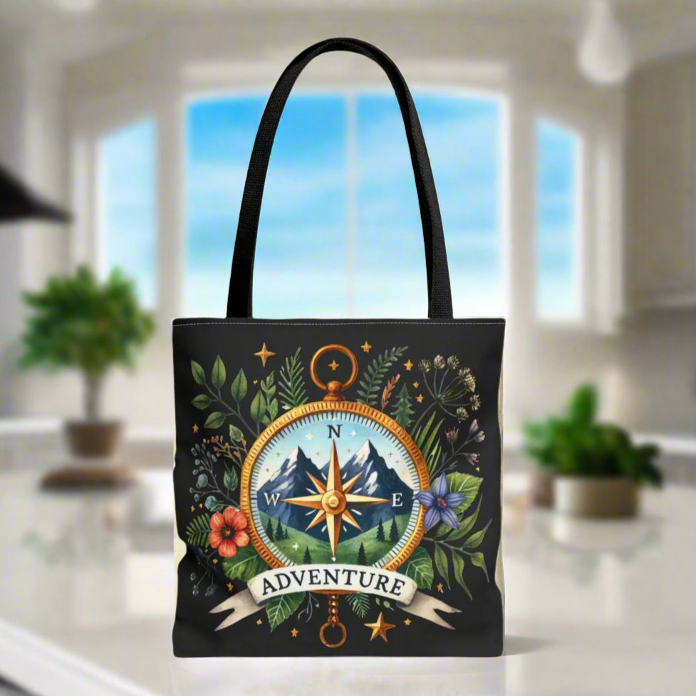 Adventure Compass Tote Bag
