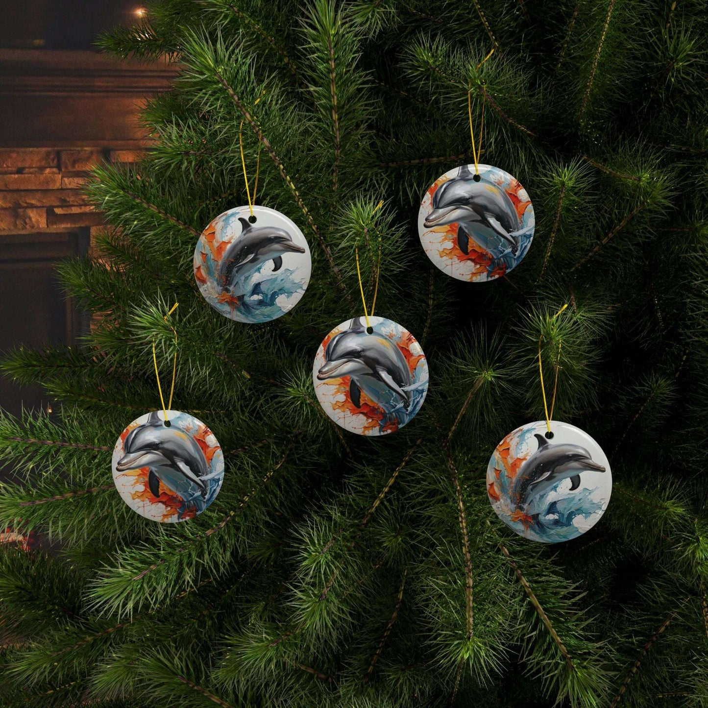 Dolphin Splash Ornament