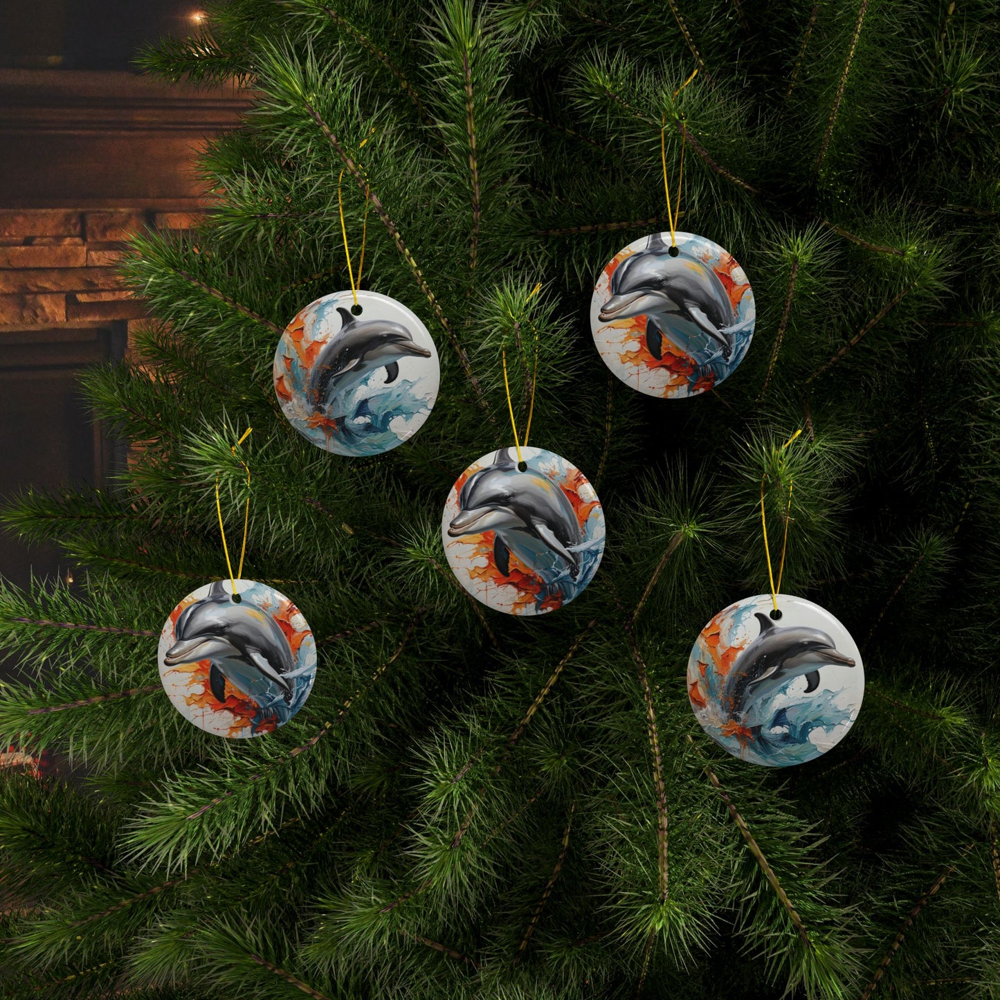 Dolphin Splash Ornament