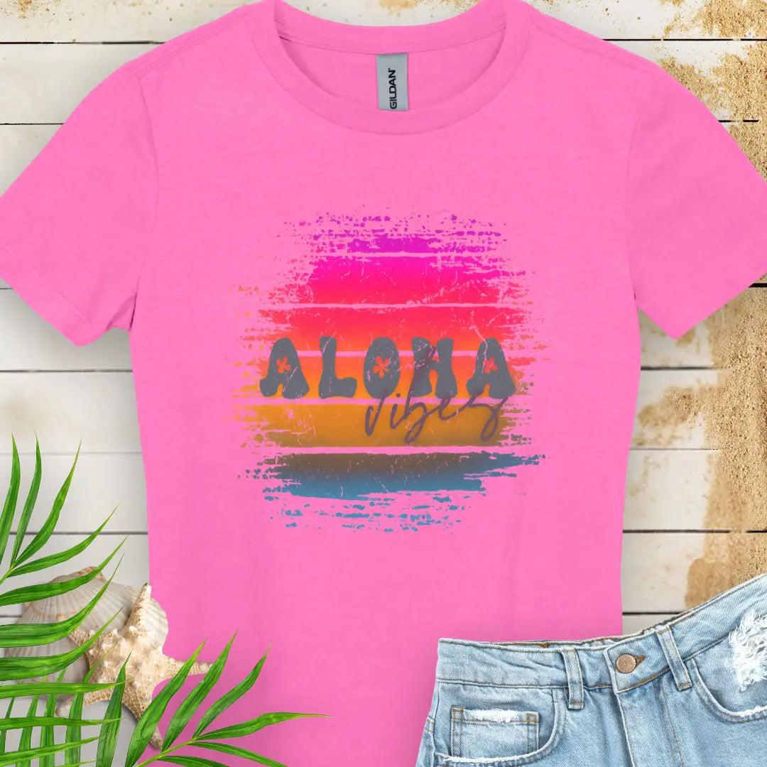 Aloha Vibes Women's T-shirt T-Shirt Azalea-2XL Everythings Beachy