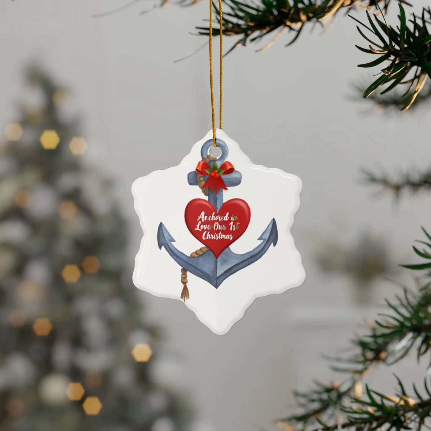 Anchored in Love Ornament Ornament Everythings Beachy