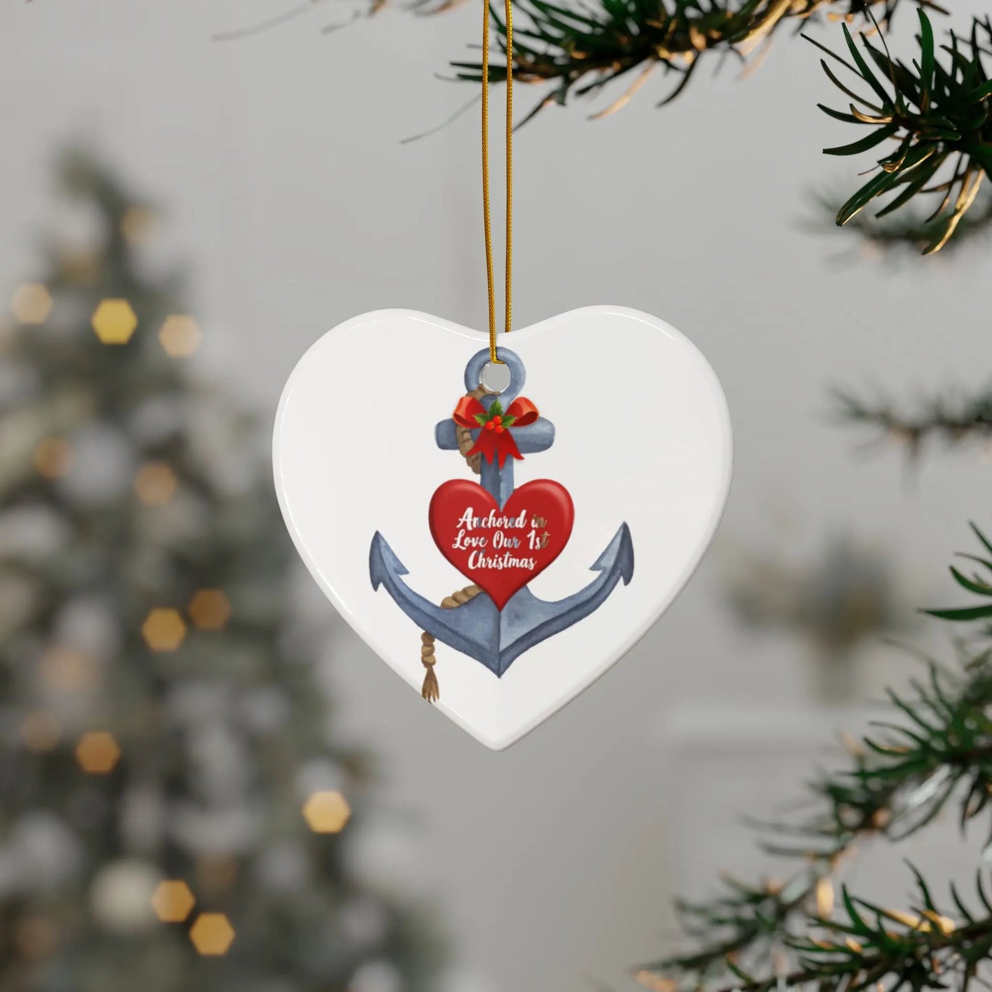 Anchored in Love Ornament Ornament Everythings Beachy