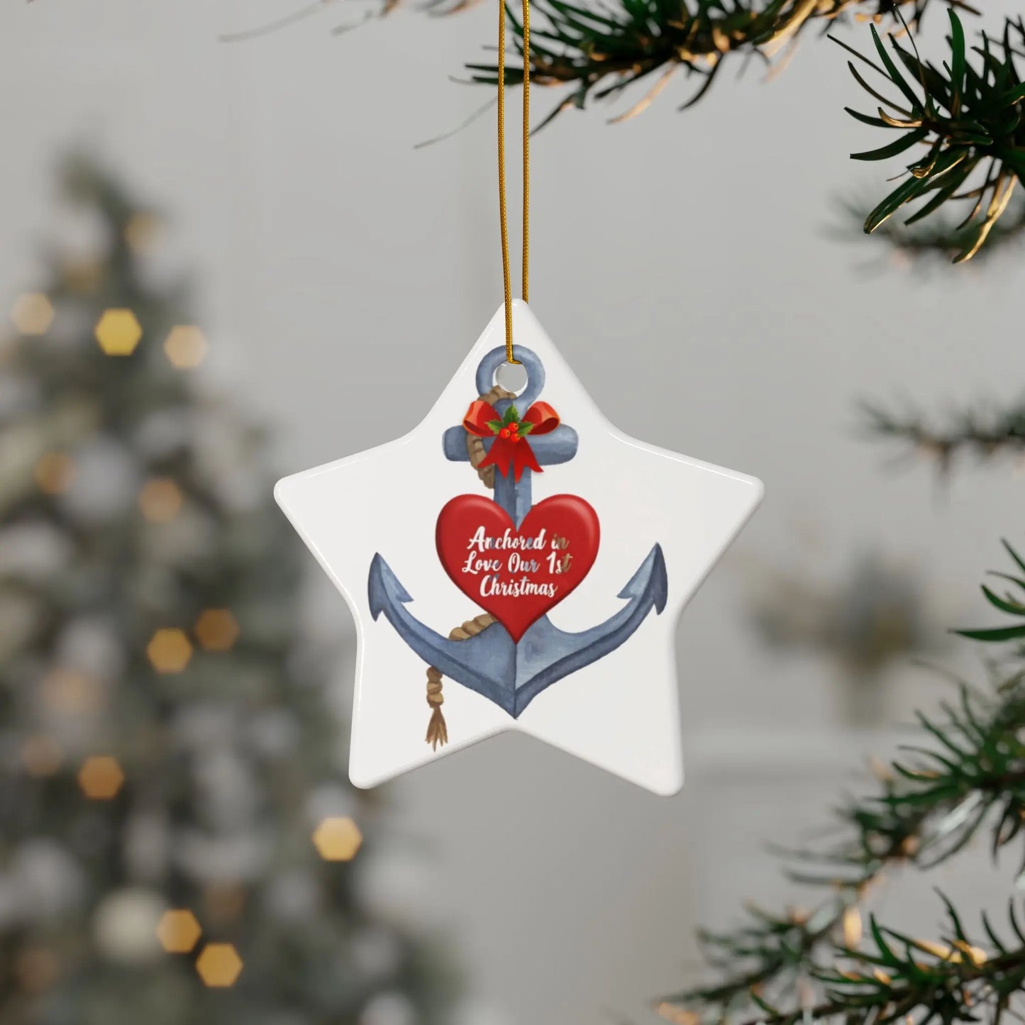 Anchored in Love Ornament Ornament Everythings Beachy