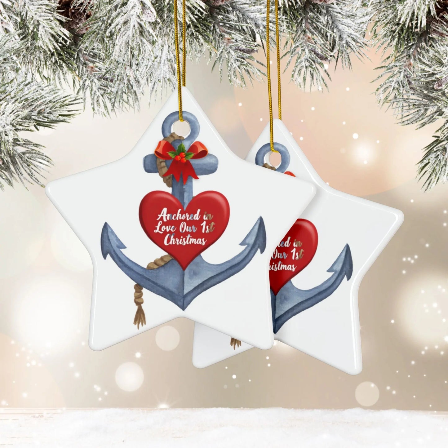 Anchored in Love Ornament Ornament Star-10-pcs Everythings Beachy