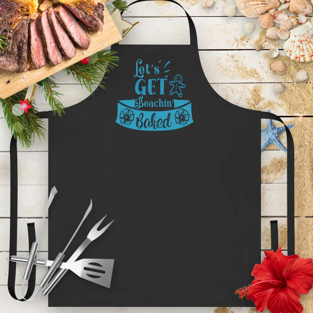 Get Beachin’ Baked Apron Apron Black-with-Black-Strap Everythings Beachy
