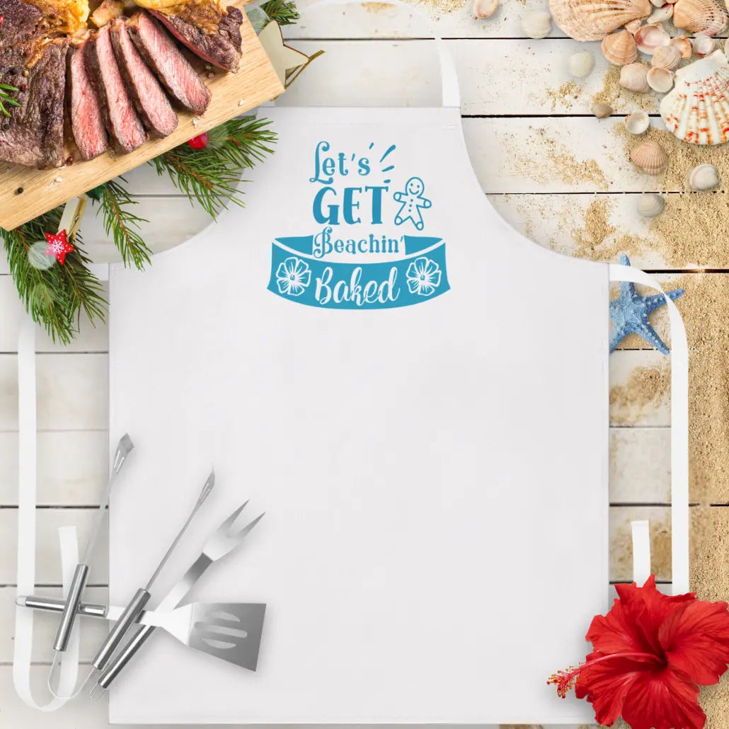 Get Beachin’ Baked Apron Apron White-with-White-Strap Everythings Beachy