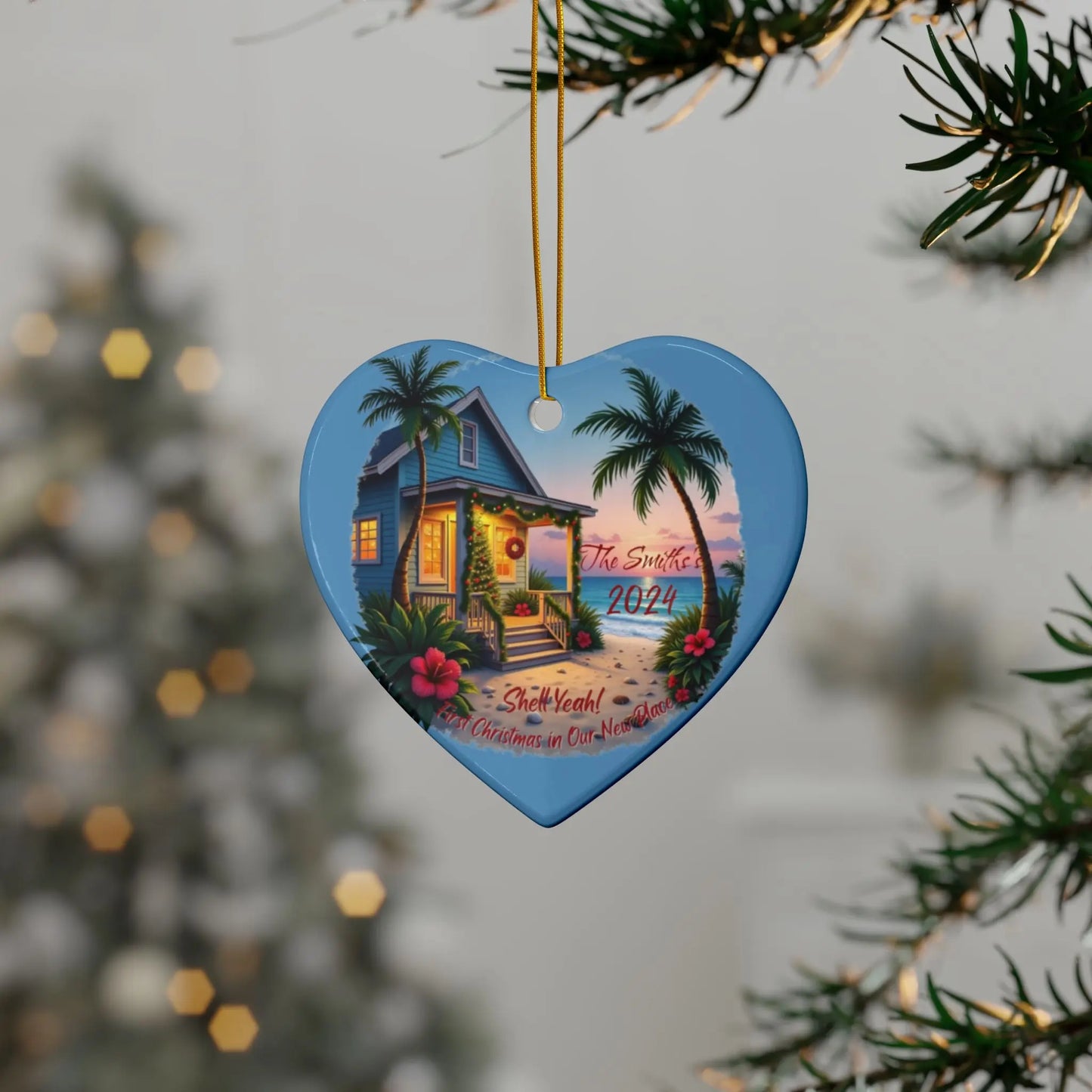 Shell Yeah! 1st Christmas New Home Ornament | Personalized Ornament Everythings Beachy