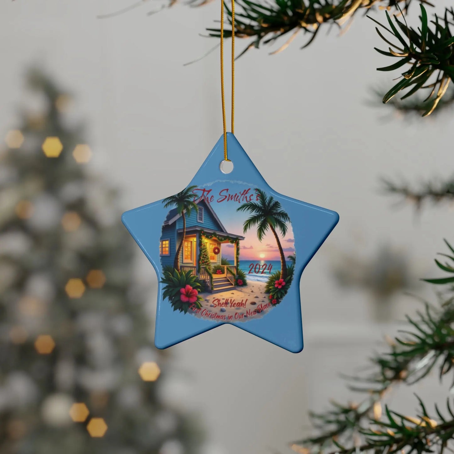 Shell Yeah! 1st Christmas New Home Ornament | Personalized Ornament Everythings Beachy